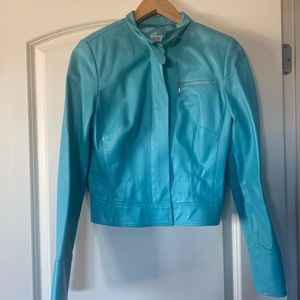 Cache biker leather jacket size 8